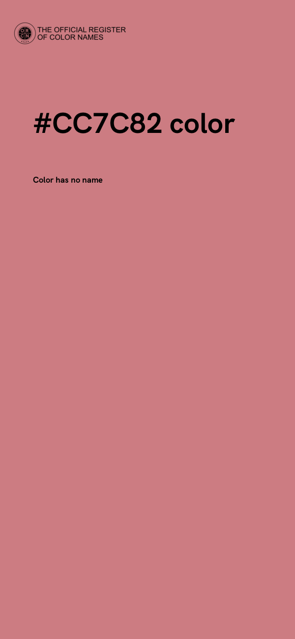 #CC7C82 color image