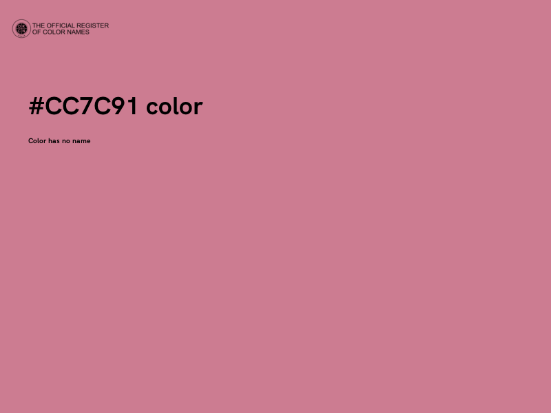 #CC7C91 color image