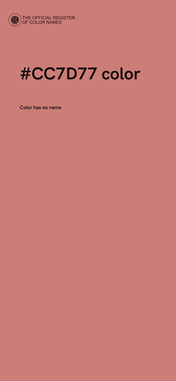 #CC7D77 color image