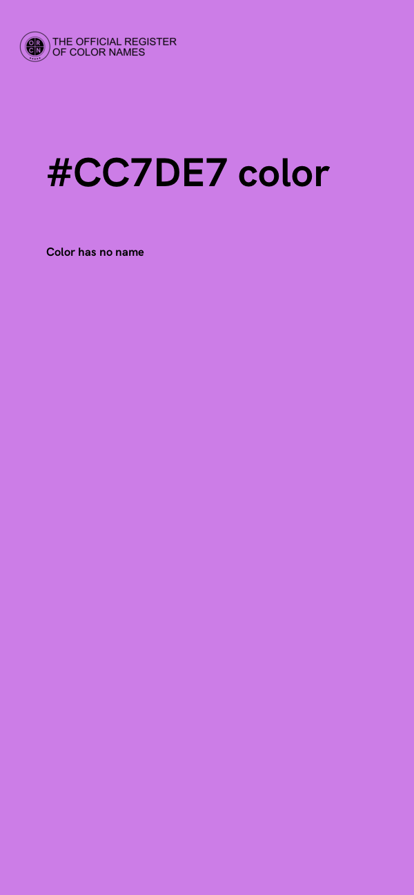 #CC7DE7 color image