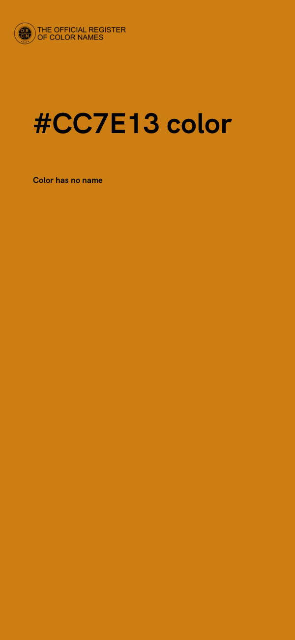 #CC7E13 color image