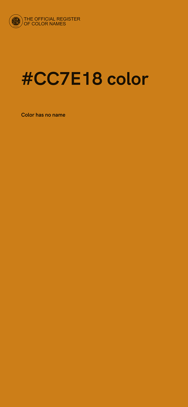 #CC7E18 color image
