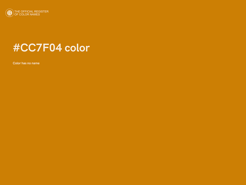 #CC7F04 color image