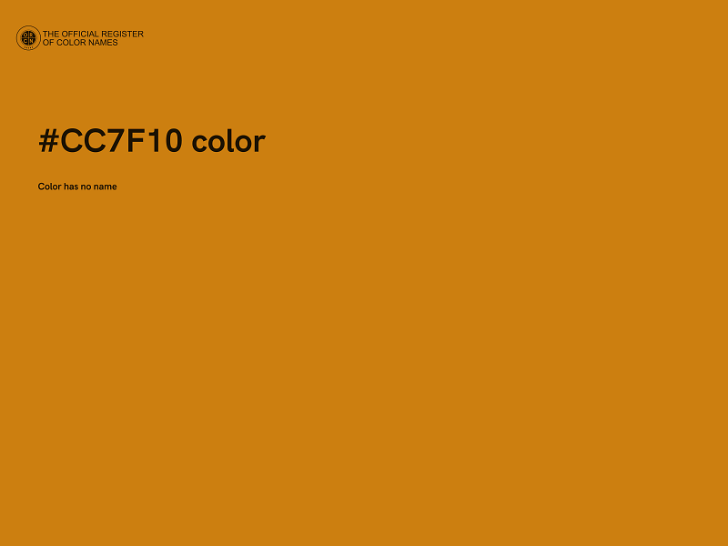 #CC7F10 color image