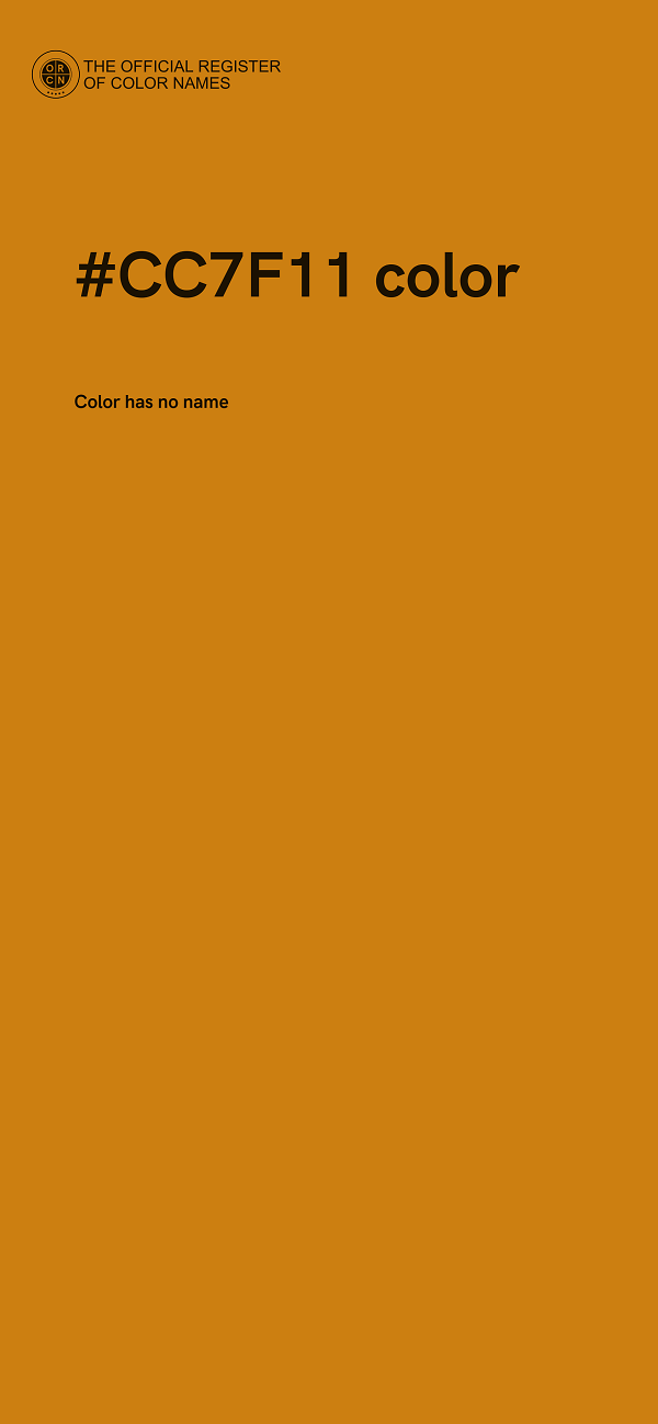 #CC7F11 color image