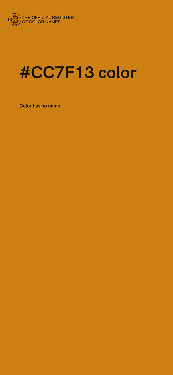 #CC7F13 color image