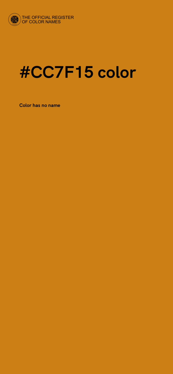 #CC7F15 color image