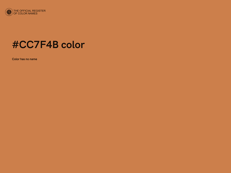 #CC7F4B color image