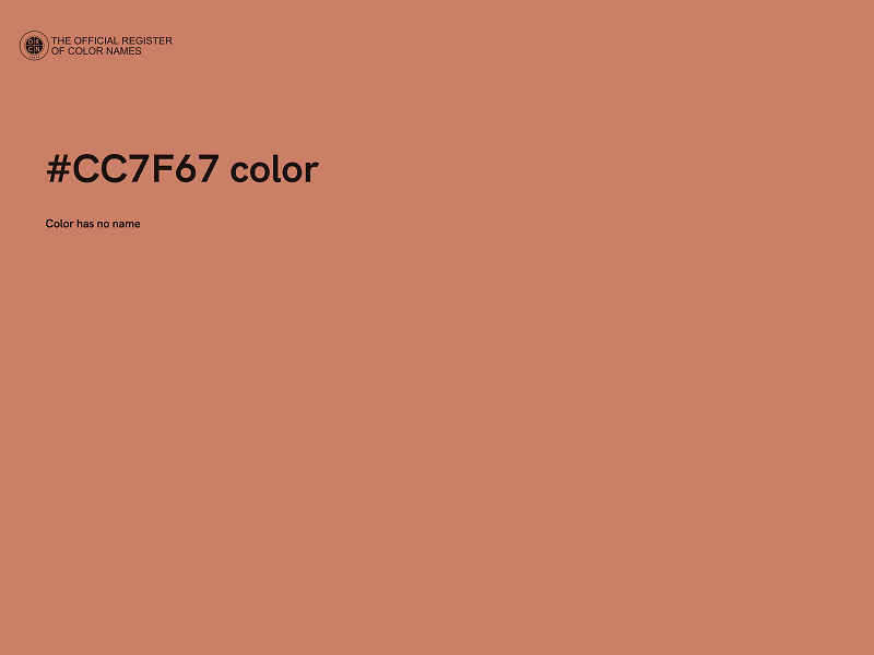 #CC7F67 color image