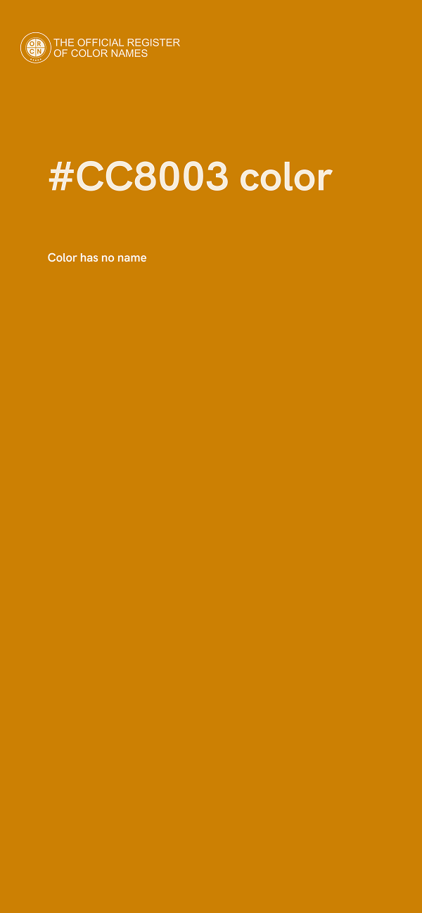 #CC8003 color image