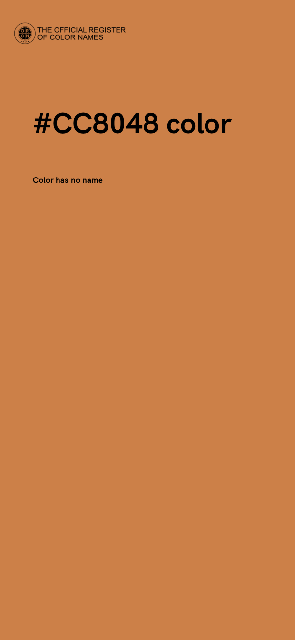 #CC8048 color image
