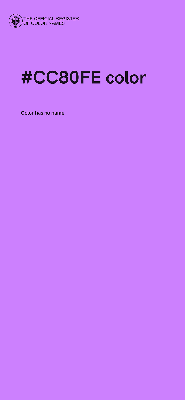 #CC80FE color image