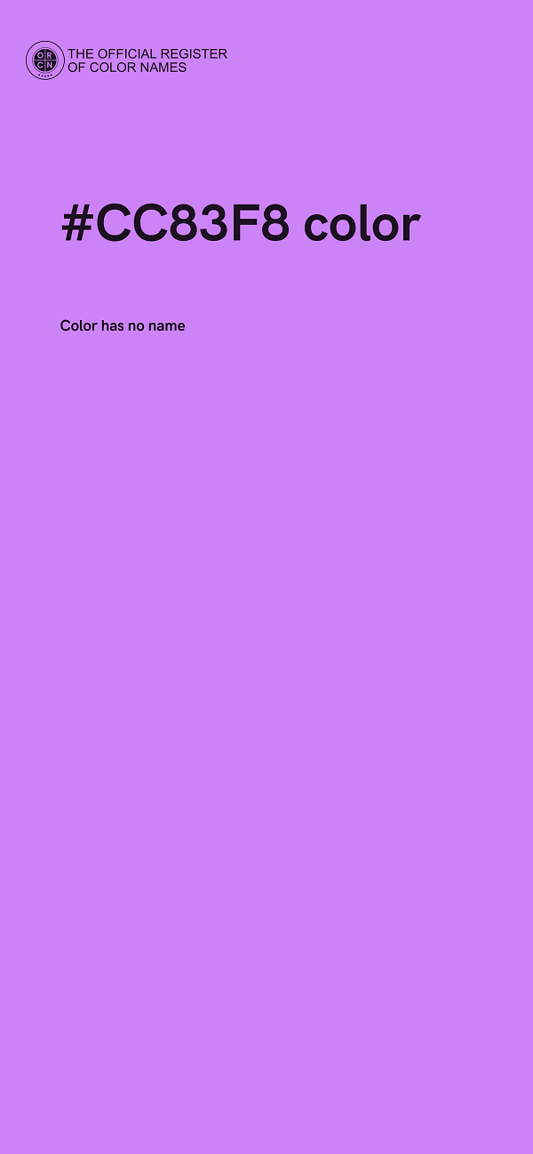 #CC83F8 color image
