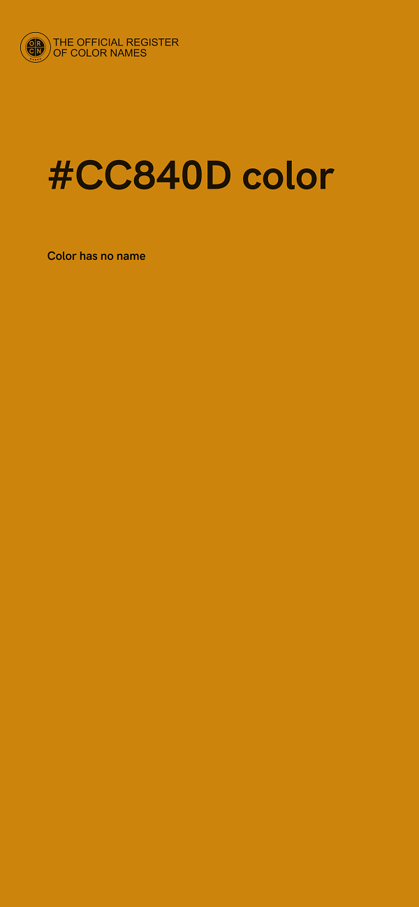 #CC840D color image