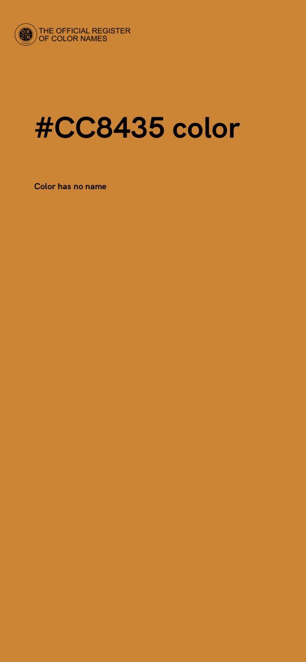 #CC8435 color image