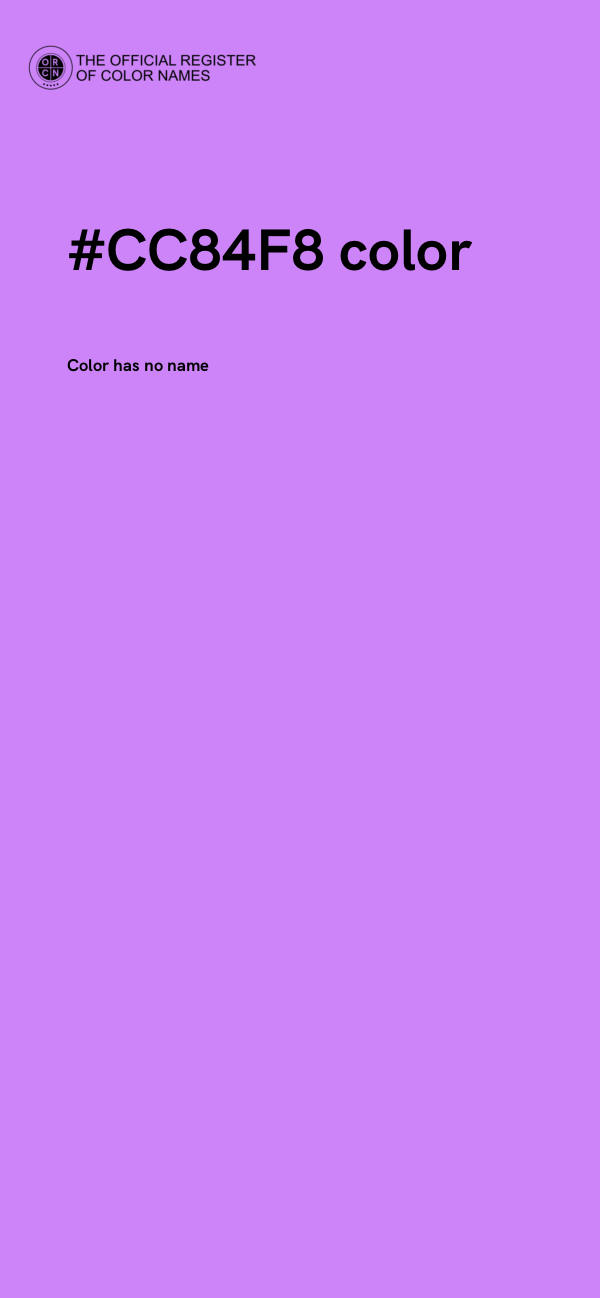 #CC84F8 color image