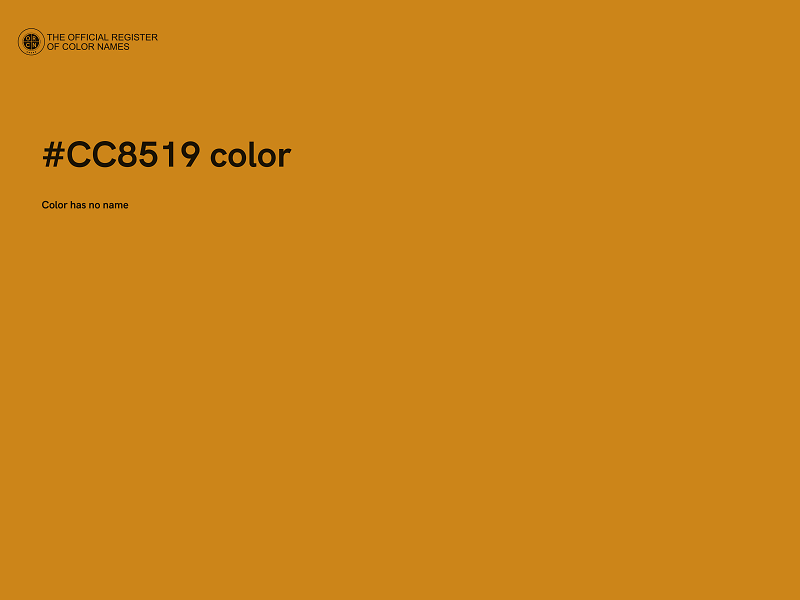 #CC8519 color image