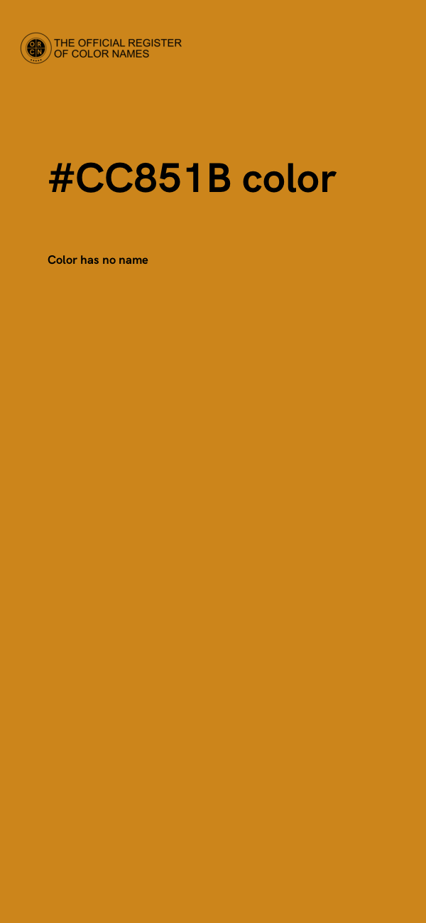 #CC851B color image