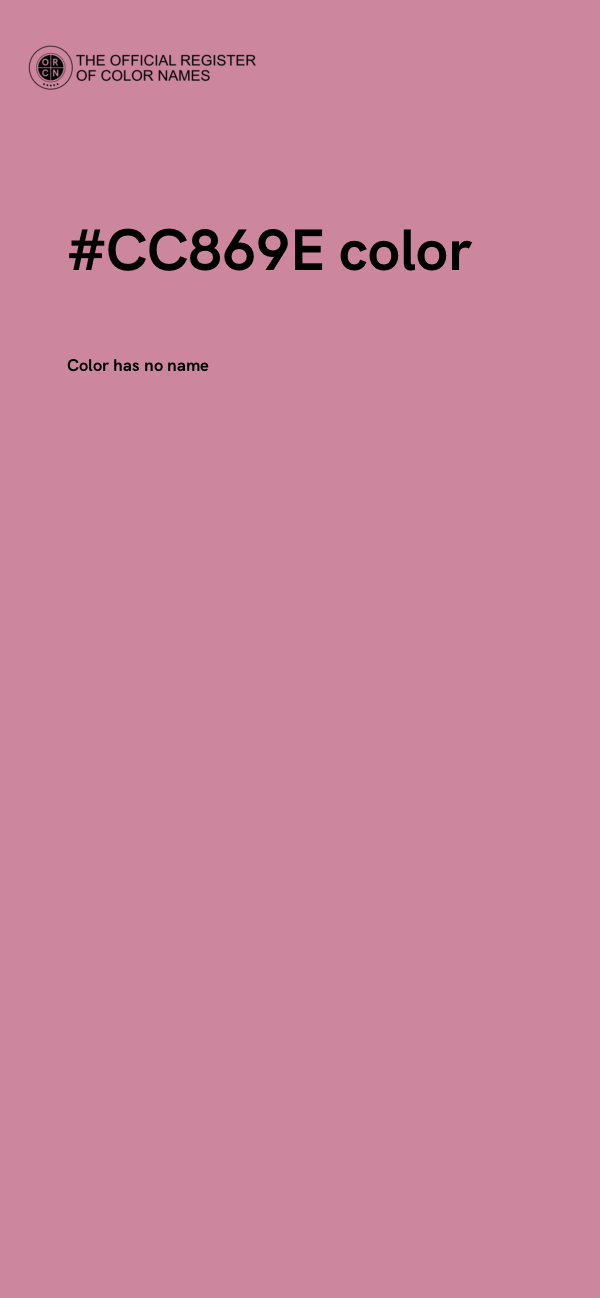 #CC869E color image