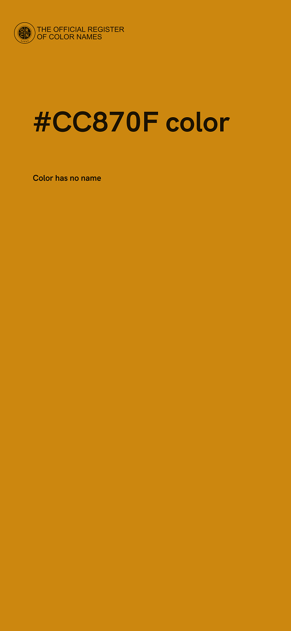 #CC870F color image