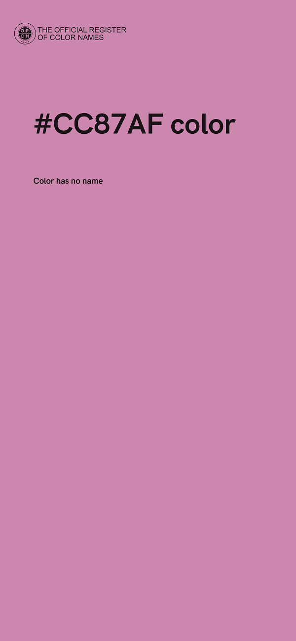 #CC87AF color image
