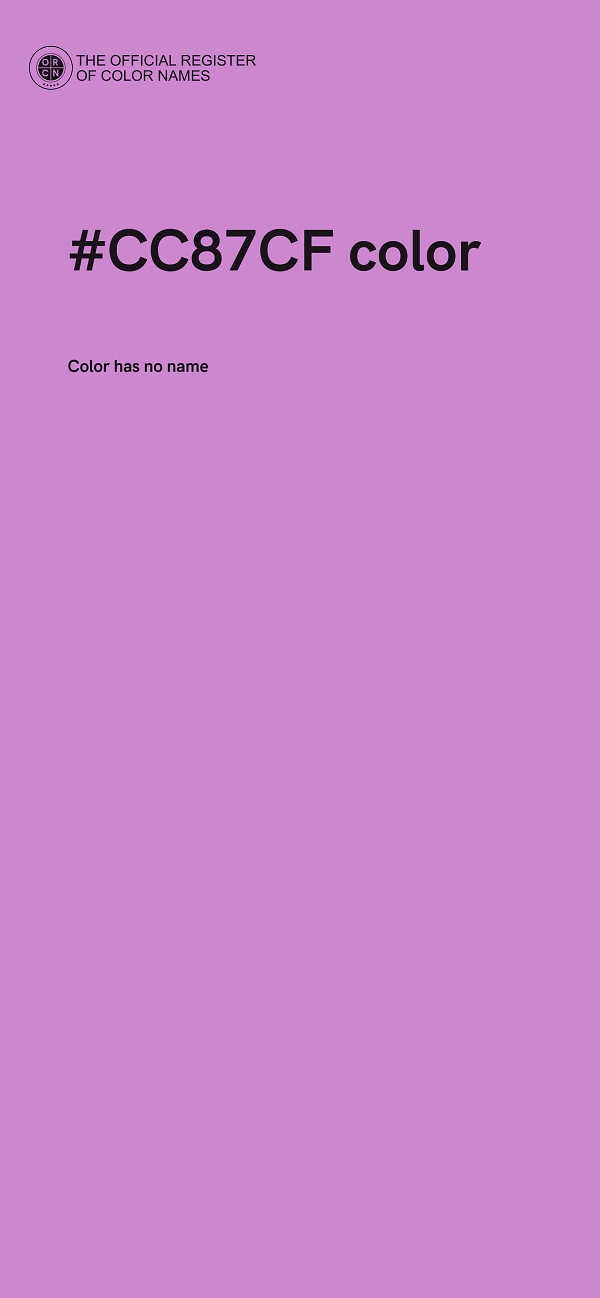 #CC87CF color image
