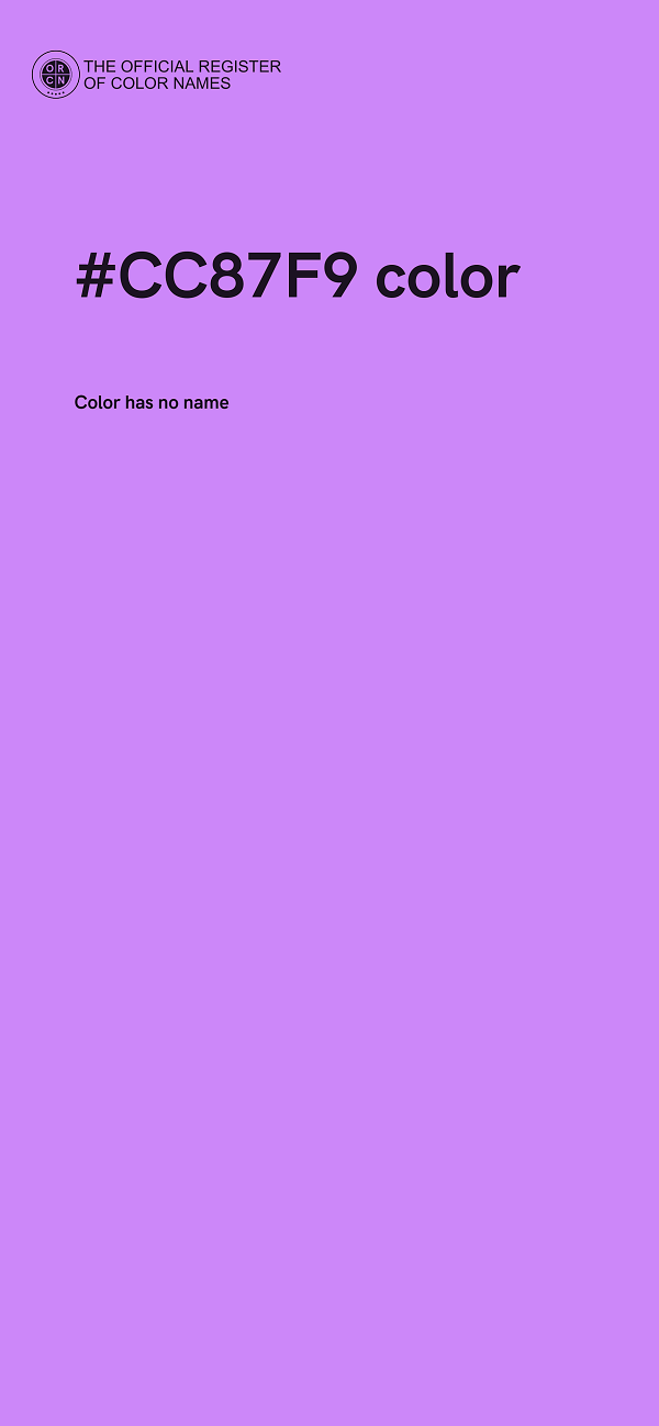 #CC87F9 color image