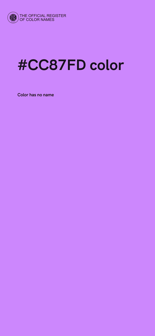 #CC87FD color image