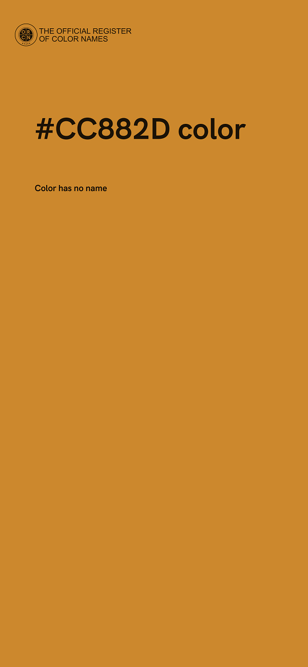 #CC882D color image