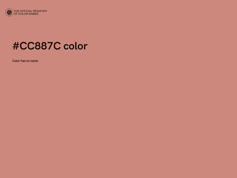 #CC887C color image