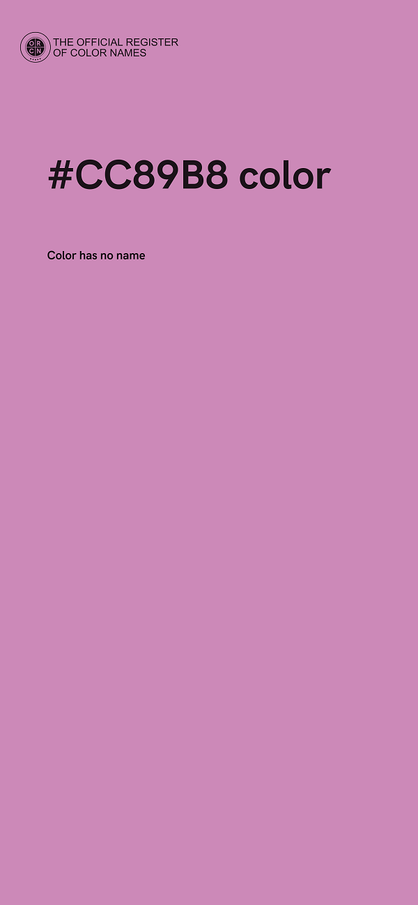 #CC89B8 color image