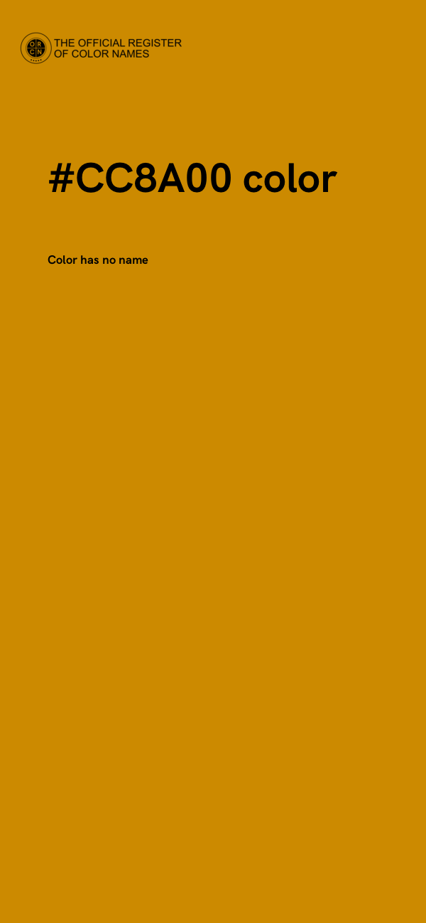 #CC8A00 color image