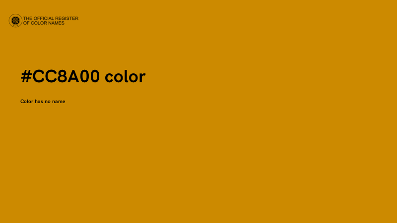 #CC8A00 color image