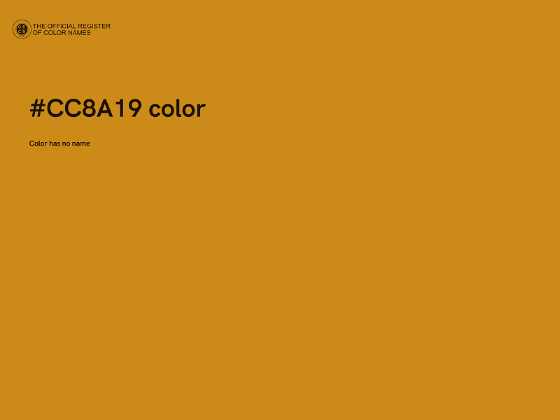 #CC8A19 color image