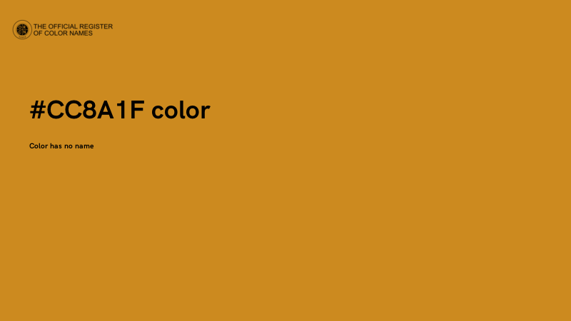 #CC8A1F color image