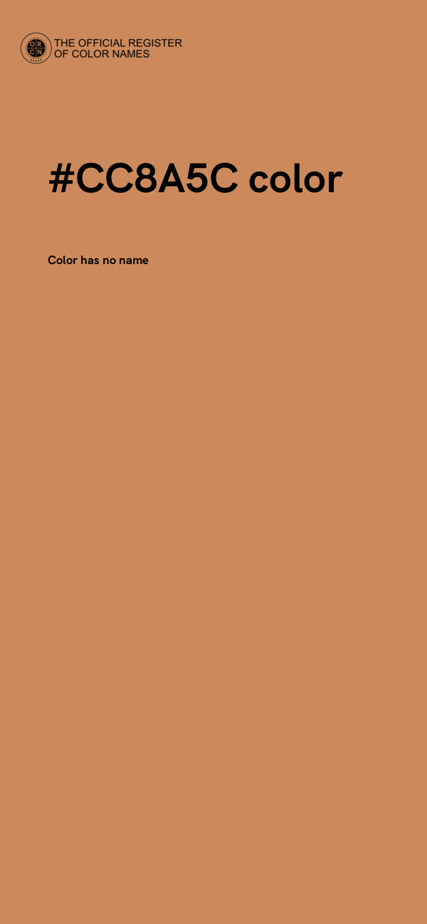 #CC8A5C color image
