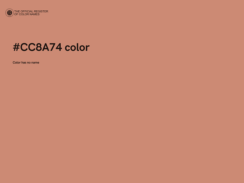 #CC8A74 color image