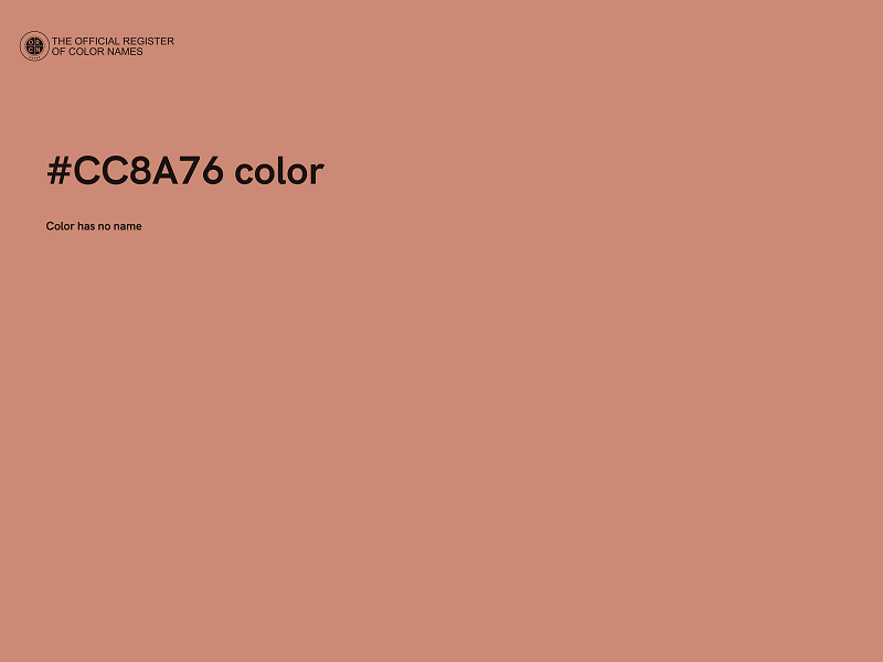 #CC8A76 color image