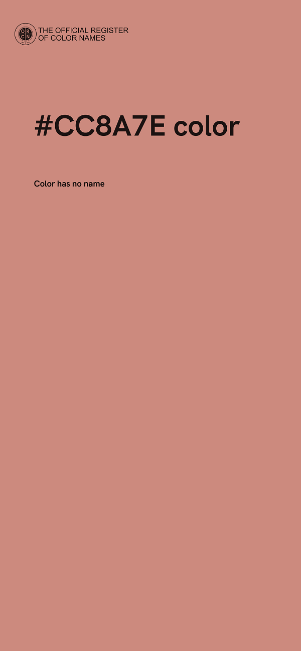 #CC8A7E color image