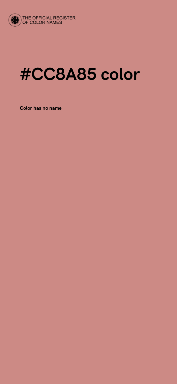 #CC8A85 color image