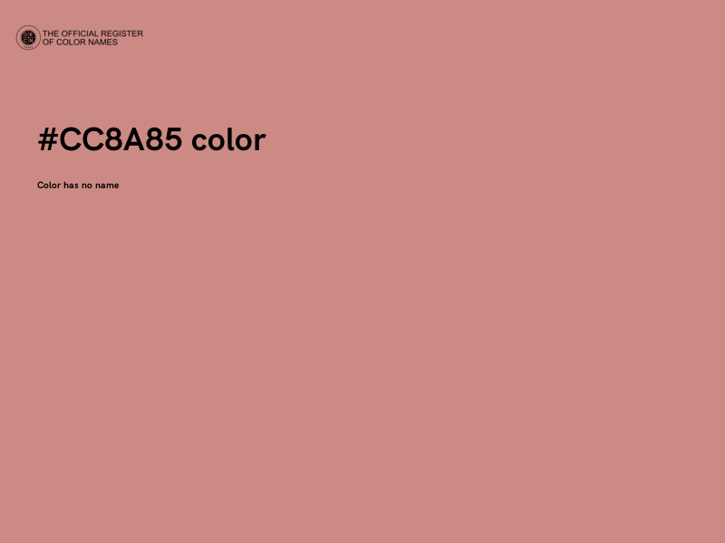 #CC8A85 color image
