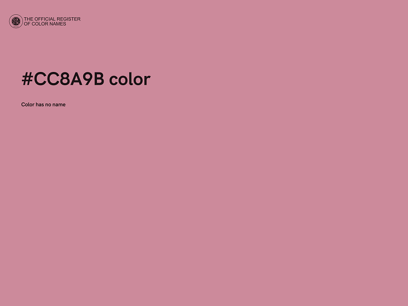 #CC8A9B color image