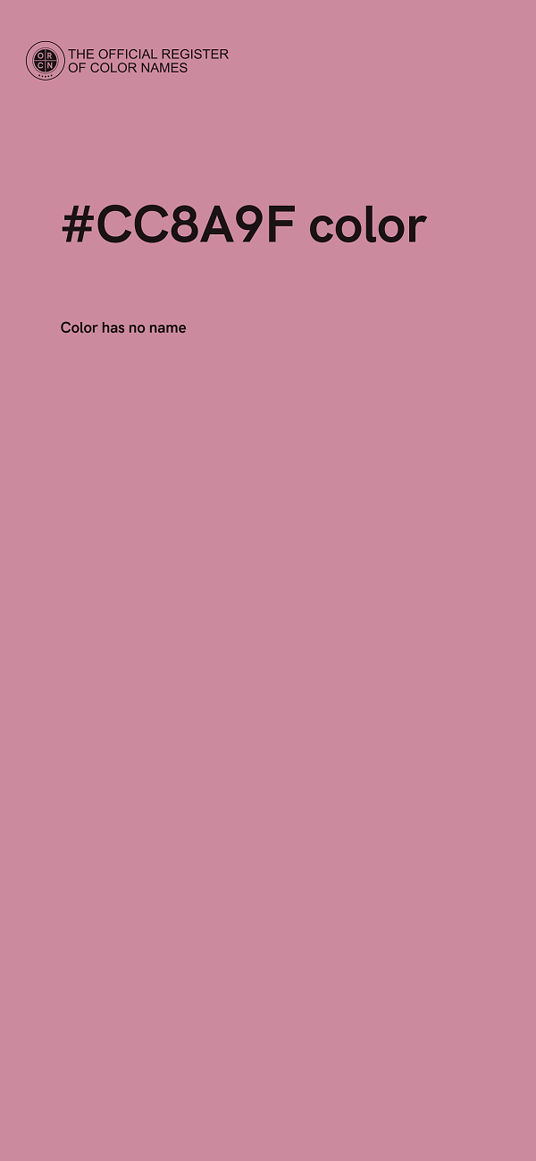 #CC8A9F color image