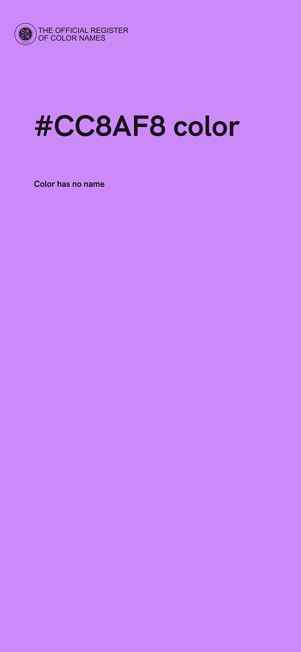 #CC8AF8 color image
