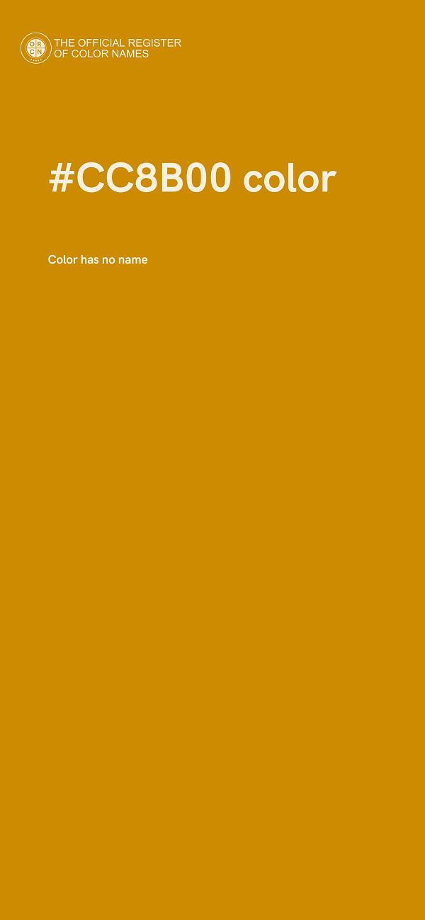 #CC8B00 color image