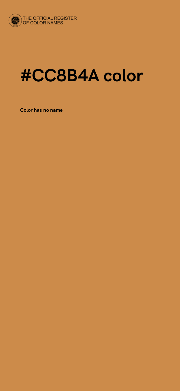 #CC8B4A color image