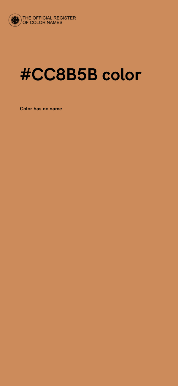 #CC8B5B color image
