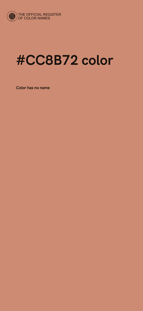#CC8B72 color image