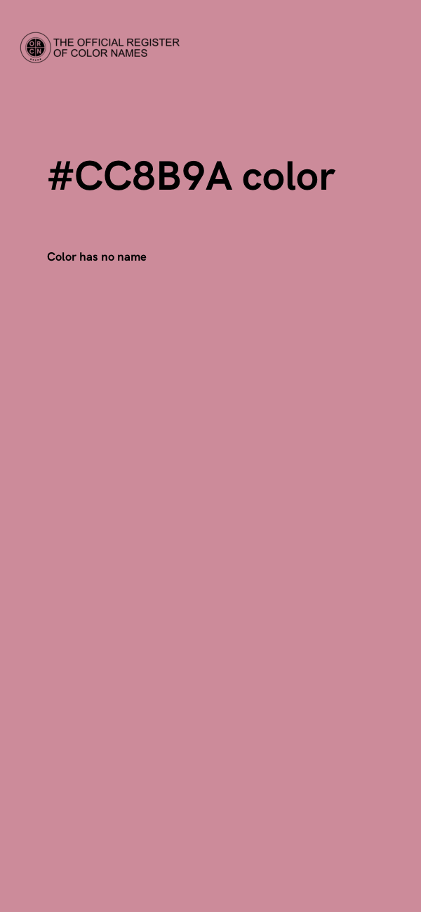 #CC8B9A color image