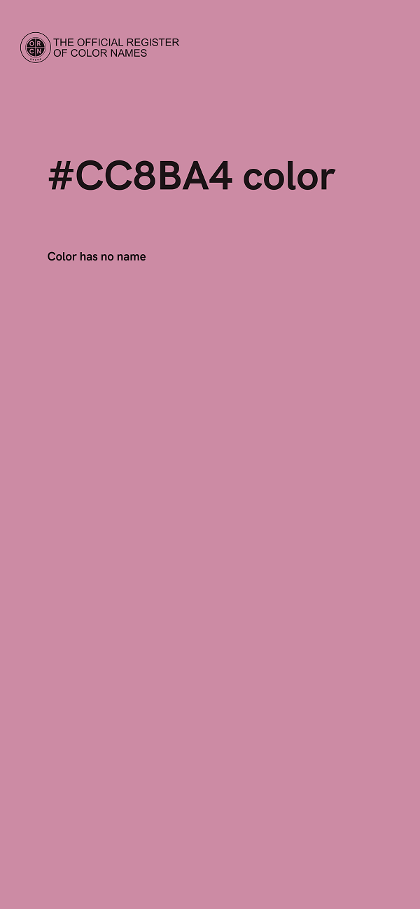 #CC8BA4 color image